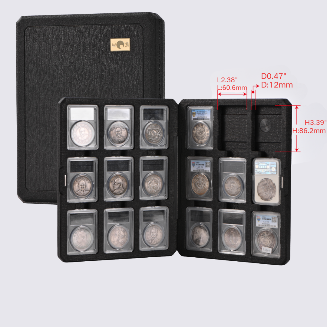 Anti‑Drop Shock‑Absorbing Graded Coin Holder Case for Certified Coins
