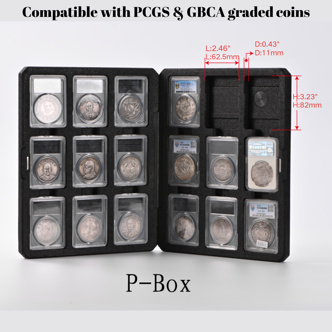 Anti‑Drop Shock‑Absorbing Graded Coin Holder Case for Certified Coins