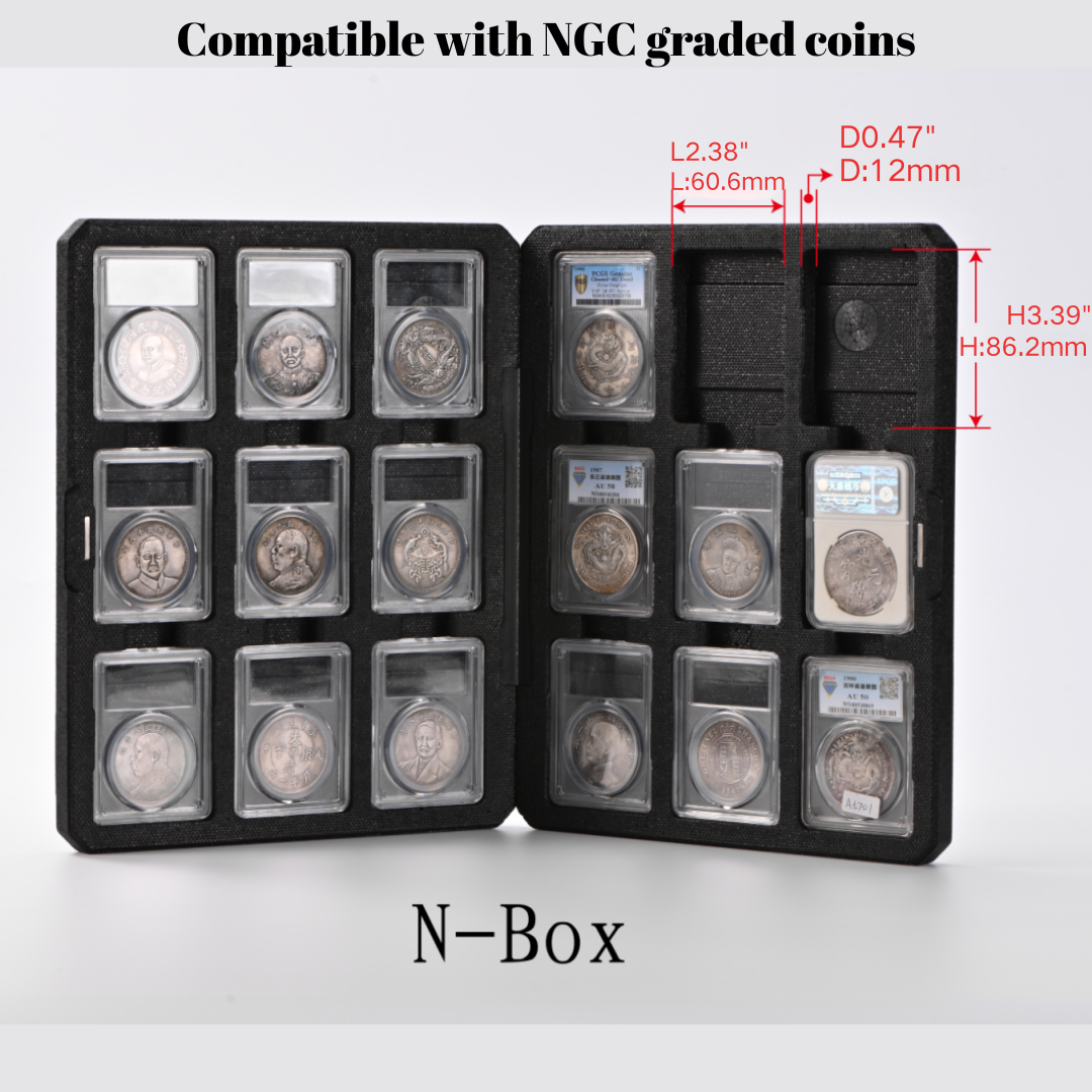 Anti‑Drop Shock‑Absorbing Graded Coin Holder Case for Certified Coins