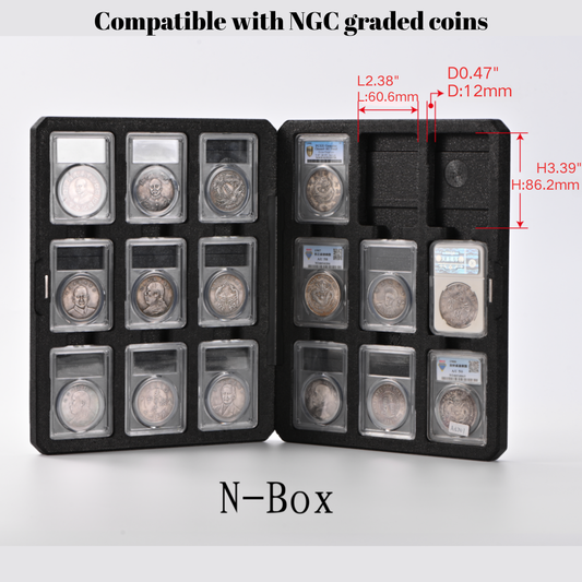 Anti‑Drop Shock‑Absorbing Graded Coin Holder Case for Certified Coins