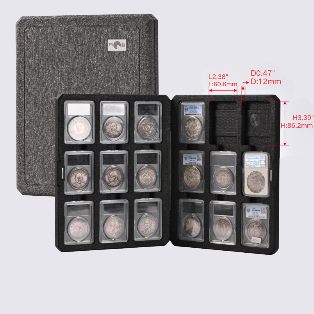 Anti‑Drop Shock‑Absorbing Graded Coin Holder Case for Certified Coins