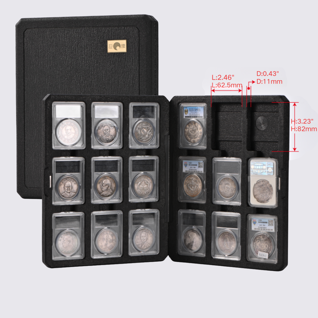 Anti‑Drop Shock‑Absorbing Graded Coin Holder Case for Certified Coins