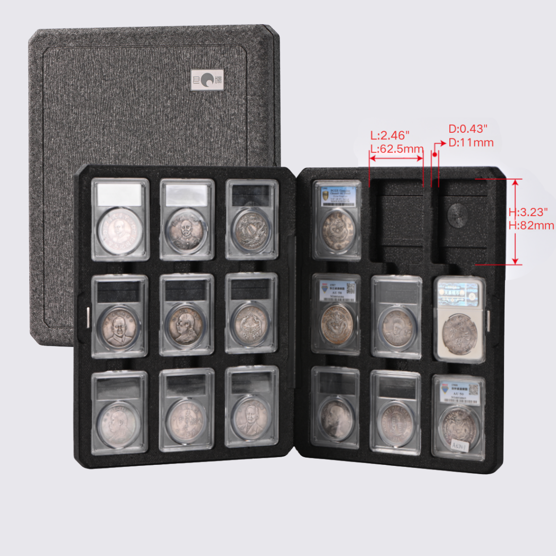Anti‑Drop Shock‑Absorbing Graded Coin Holder Case for Certified Coins